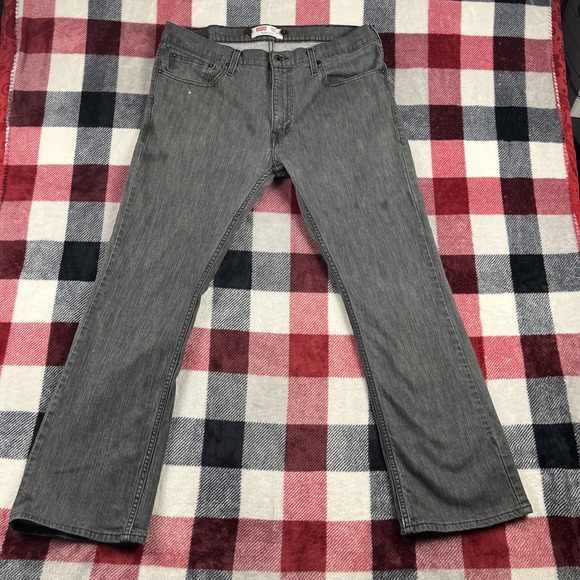 Vintage Levis Jeans Mens (36")38x30 Black 507 Slim Boot Cut Stretch Pockets Y2K - Picture 1 of 16